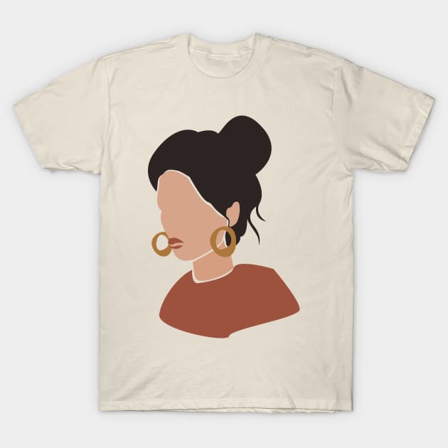 Woman Hair Knot T-Shirt by JunkyDotCom